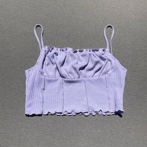 Purple detailed crop top
